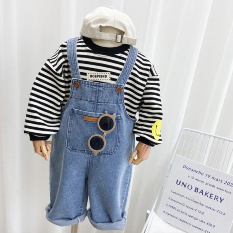 ベビー服 キッズ オーバーオール デニム 男の子 サロペット ジーンズ オールインワ...