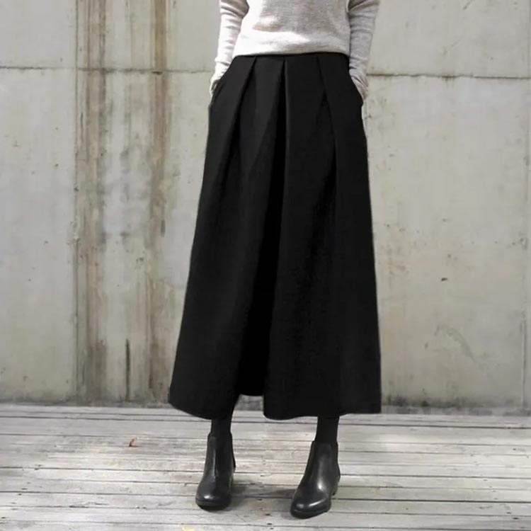 ガウチョ 送料無料 大きいサイズ 通勤 オフィス スカーチョ 大人 ワイドパンツ 厚手 冬 トレンド スカンツ ロング丈 ハイウエスト ロングパンツ パンツ ガウチョパンツ 無地 9分丈 カジュアル レディース 人気 シンプル 秋冬