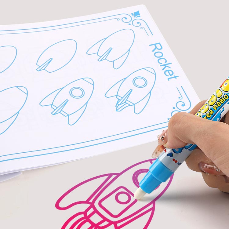 3Q楽天市場店の誕生日 お絵かきマット セット ぬりえ 子供 水で描く 塗り絵 送料無料 安全無毒 おえかき 100cm×80cm 知育おもちゃ 水 おえかきボード 人気 お絵かきシート 知育玩具 幼稚園 お絵かきボード イラスト 落書き 室内遊び 大きいサイズ 入園 描くおえかき｜アングル3