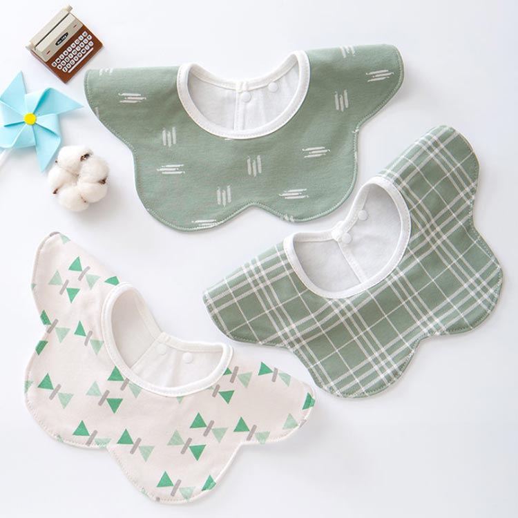 送料無料 贅沢屋の スタイ ビブ 花型 男の子 女の子 防水スタイ セット 保育園 入園準備 新生児 ベビー 3枚セット おしゃれ 出産祝い スナップボタン スタイセット キッズ 防水 よだれかけ 前掛け 360度 まるいスタイ 子供 コットン 赤ちゃん ギフト 綿100