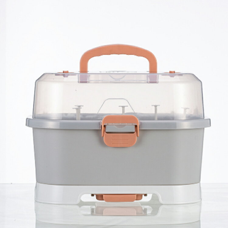 哺乳瓶キャリー 哺乳瓶ケース 哺乳瓶ラック 乾燥ラック 透明 収納ボックス 保管ケース 哺乳瓶収納 ベビーグッズ 収納ケース 蓋付き 持ち運び便利 衛生用品 ベビー用 水切り 大容量 ほこり防止 防カビ 清潔 出産準備 出産祝い ギフト 3