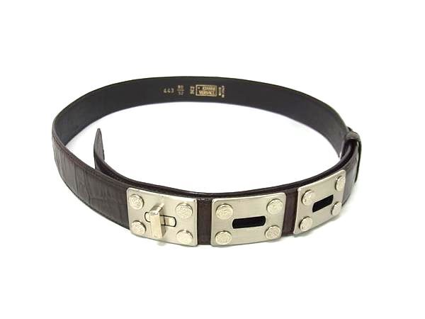 専用　ジャンニヴェルサーチ クロコ型押し 二つ折り財布 がま口 サンバースト 楽天市場】クロコ 型押し（ブランドヴェルサーチェ）（バッグ