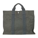 HERMES エルメス トートバッグ エールライン トート MM - グレー シルバー金具 キャンバス ユニセックス ハンドバッグ【本物保証】【中古】