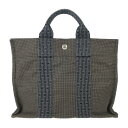 HERMES エルメス トートバッグ エールライン トートPM - グレー シルバー金具 キャンバス ユニセックス ハンドバッグ【本物保証】【中古】