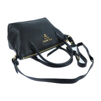 美品PRADAプラダショルダーバッグハンドバッグ1BA1572wayヴィテッロブラックグレインレザー【本物保証】【中古】