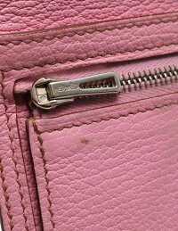 HERMESエルメスベアンスフレ長財布シェーブルピンクシルバー金具レディース【本物保証】【中古】