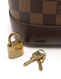 超美品LOUISVUITTONルイヴィトンアルマダミエエベヌハンドバッグN51131PVCブラウン【本物保証】【中古】