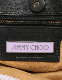 JIMMYCHOOジミーチュースタースタッズトートバッグレオパードスエードグレーブラック【本物保証】【中古】