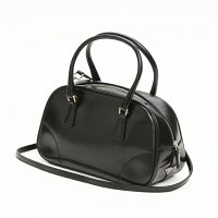 【本物保証】【中古】AランクPRADAプラダ2WAYミニボストンハンドバッグブラックレザー