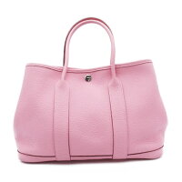 HERMESエルメスガーデンパーティトートバッグ30TPMヴァッシュカントリーローズサクラ□P刻印【本物保証】【中古】