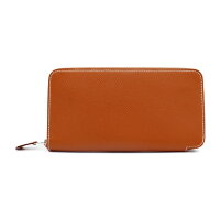 新品未使用展示品HERMESエルメスアザップロングシルクインラウンドファスナー長財布ヴォーエプソンゴールドT刻印【本物保証】【中古】