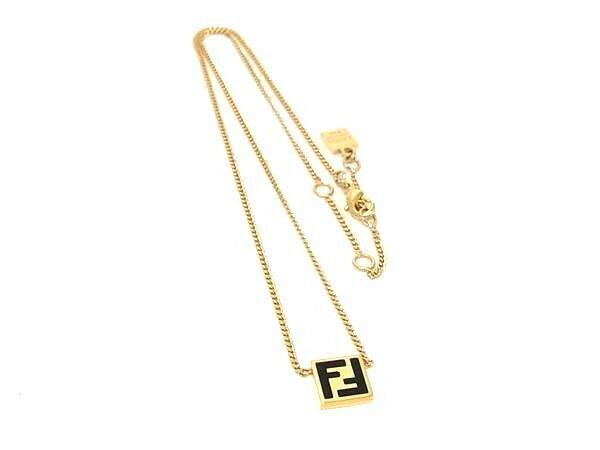 樂天商城 - FENDI フェンディ ネックレス ズッカ ゴールド系 メタル ユニセックス 美品【本物保証】【中古】