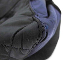 【中古】美品MONCLERモンクレール2WAYトートバッグナイロンキルティング×レザーブラック×ネイビー【本物保証】