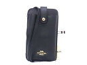新古未使用展示品 COACH コーチ スマホショルダーバッグ C6884 ブラック レザー ユニセックス クロスグレイン フォーン クロスボディ 2WAY【本物保証】【中古】