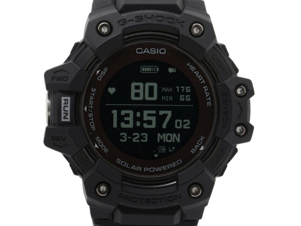 乐天商城 - CASIO カシオ 腕時計 G-SHOCK G-SQUAD GBD-H1000 SERIES GBD-H1000-1JR ブラック系 樹脂／ステンレススチール メンズ デジタル 超美品【本物保証】【中古】