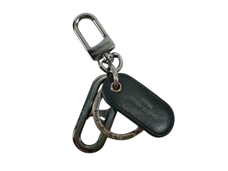 乐天商城 - LOUIS VUITTON ルイヴィトン キーホルダー LV シグネチャー チェーン M00927 ブラック シルバー モノグラムエクリプス×メタル ユニセックス キーリング シルバー金具【本物保証】【中古】
