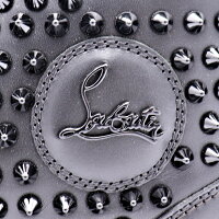 美品CHRISTIANLOUBOUTINクリスチャンルブタンハイカットスニーカーLOUISSPIKESFLATルイススパイクス1101083-B049-1718AWレザーブラックメーカーサイズ401/2参考サイズ25.5cm【本物保証】【中古】