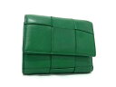 美品 BOTTEGA VENETA ボッテガヴェネタ 三つ折り財布 CASSETTE TRI-FOLD ZIP WALLET カセット 三つ折りファスナーウォレ...