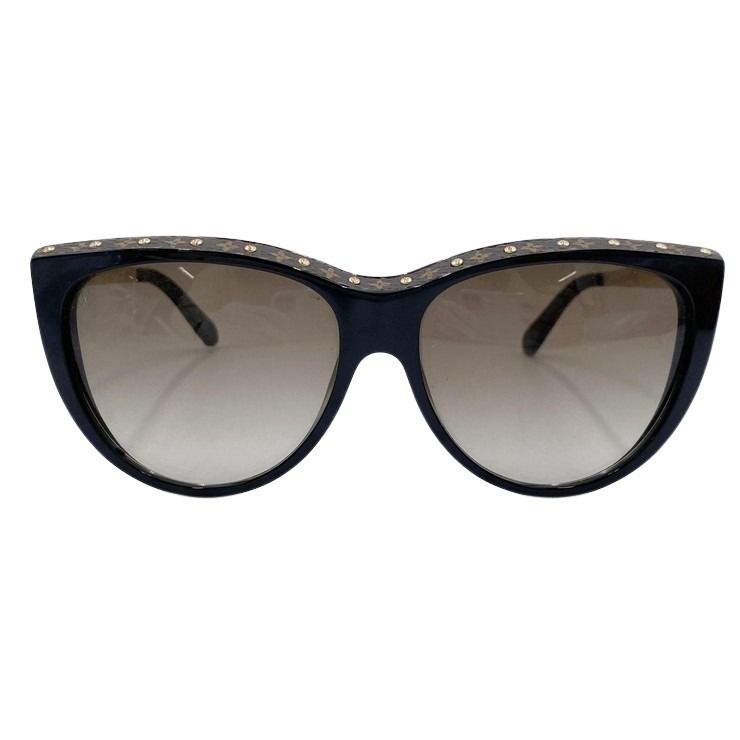 LOUIS VUITTON - LOUIS VUITTON ルイヴィトン サングラス サングラス ラ ブーム Z1147E ブラック ブラウン ゴールド アセテート、メタル、モノグラム・キャンバス ユニセックス【本物保証】【中古】