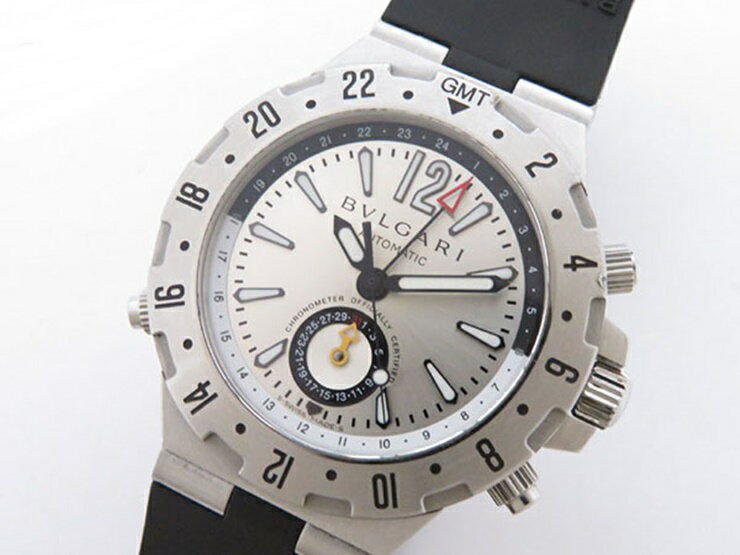 BVLGARI ブルガリ ディアゴノ プロフェッショナル エア メンズ腕時計 GMT40C5SVD  ...