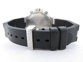 【中古】ABランクBVLGARIブルガリディアゴノプロフェッショナルエアメンズ腕時計GMT40C5SVDSS×ラバーシルバー文字盤【本物保証】