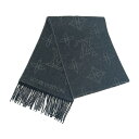 新古未使用展示品 LOUIS VUITTON ルイヴィトン マフラー エシャルプ・フライト モード マヒナ M77902 ブラック カシミヤ 57% ウール 4...