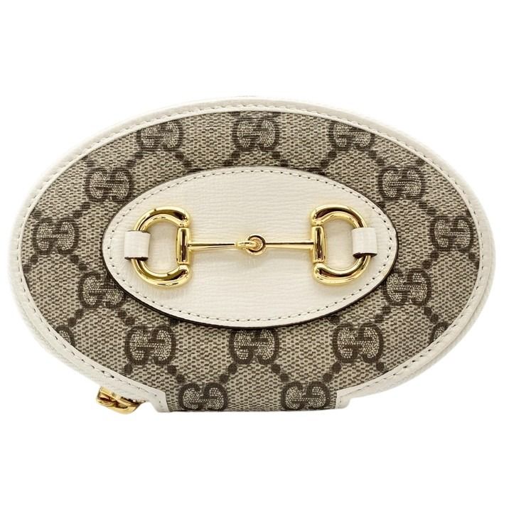 乐天商城 - GUCCI グッチ コインケース GGスプリーム ホースビット 622040 アイボリー ベージュ系 レザー PVC レディース ゴールド金具 美品【本物保証】【中古】