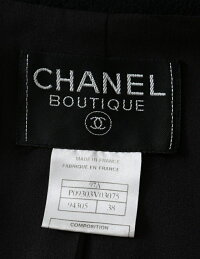 【中古】美品CHANELシャネルジャケットウール黒97AP09303メーカーサイズ38参考サイズMアパレルレディース【本物保証】【中古】