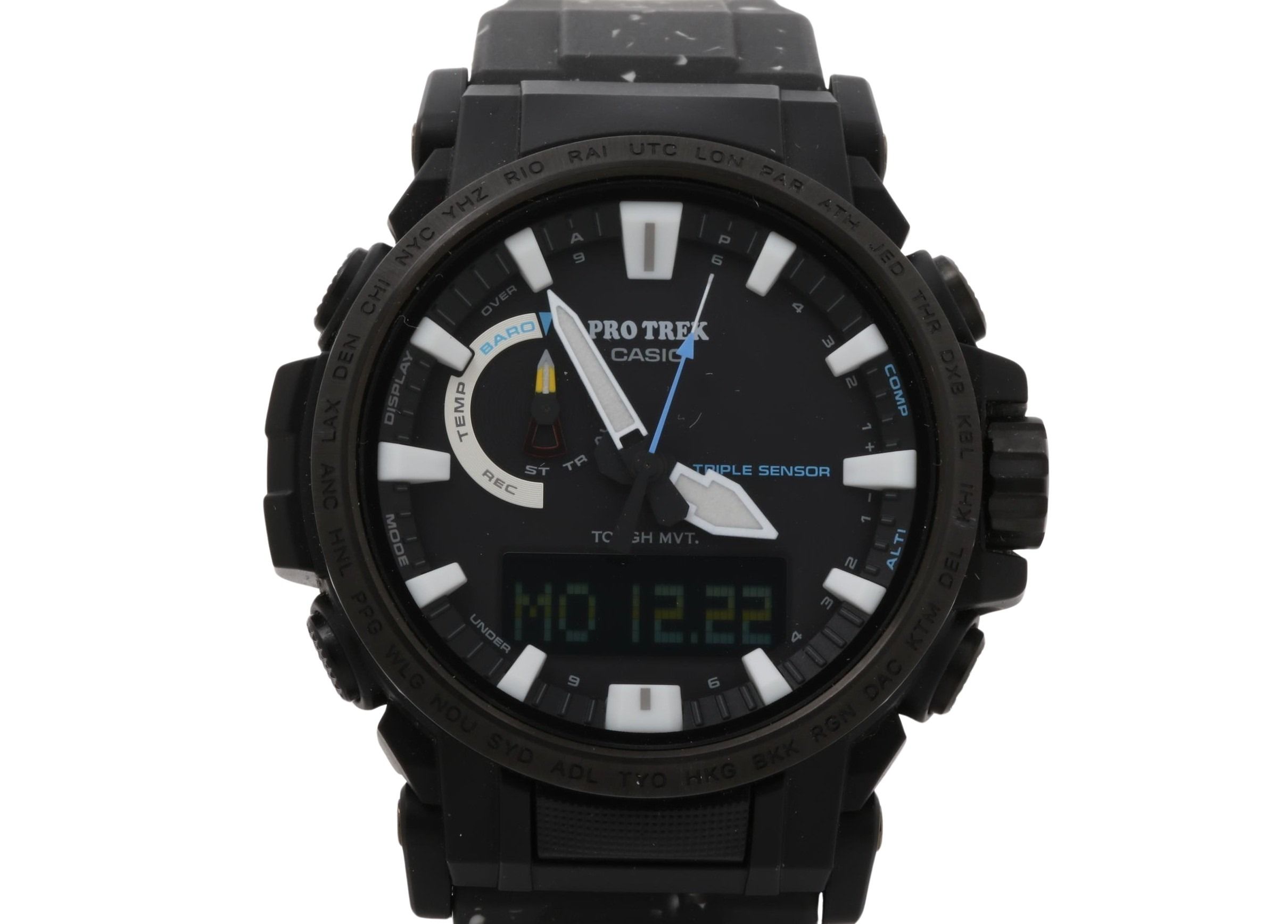 PRO TREK - CASIO カシオ 時計 プロトレック 日本自然保護協会コラボレーションモデル Climber Line PRW61NJ1JR ブラック 樹脂（バイオマス）／ステンレススチール メンズ アナデジ 新品未使用展示品【本物保証】【中古】