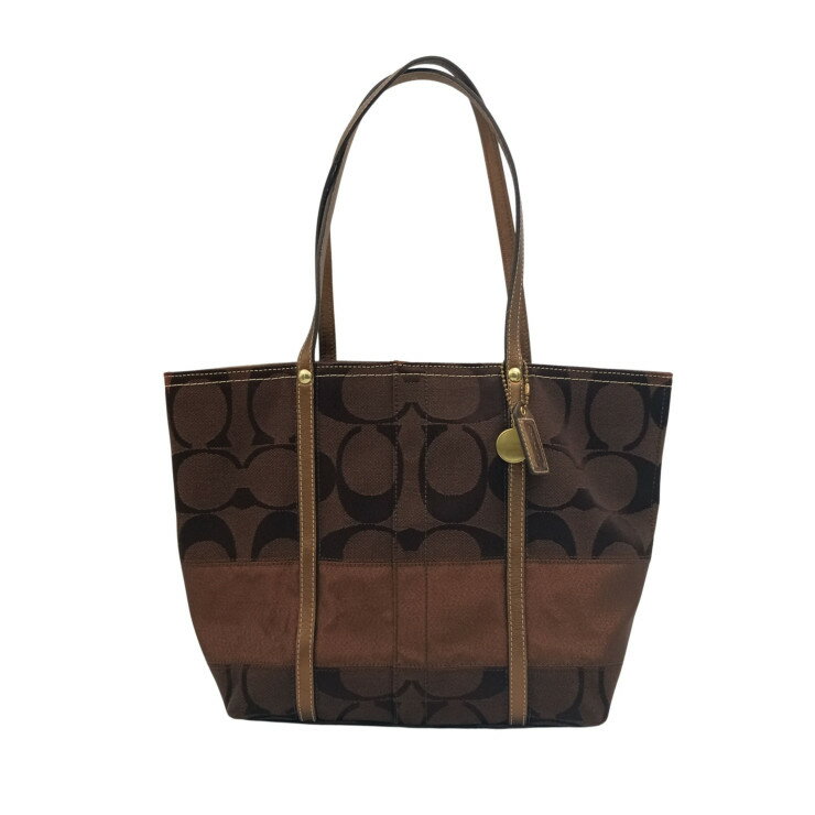 Other - COACH コーチ トートバッグ シグネチャー ミディアム トート 11098 ブラウン系 キャンバス×レザー レディース 美品【本物保証】【中古】