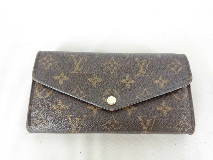 乐天商城 - LOUIS VUITTON ルイヴィトン 長財布 ポルトフォイユサラ M62236 ブラウン×コクリコ モノグラム・キャンバス レディース フラップウォレット ゴールド金具【本物保証】【中古】