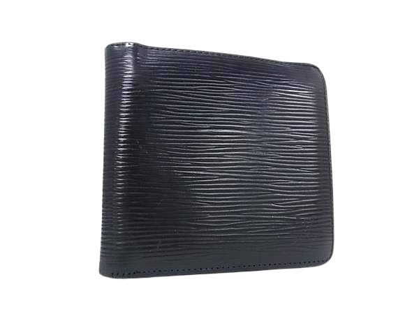 乐天商城 - LOUIS VUITTON ルイヴィトン 二つ折り財布 エピ ポルト ビエ カルト クレディ モネ M63542 ブラック系 レザー ユニセックス 美品【本物保証】【中古】