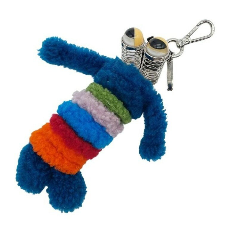 Rakuten - FENDI フェンディ バッグチャーム マルチカラー系 ファー レザー ユニセックス ドールモチーフ シルバー金具 美品【本物保証】【中古】