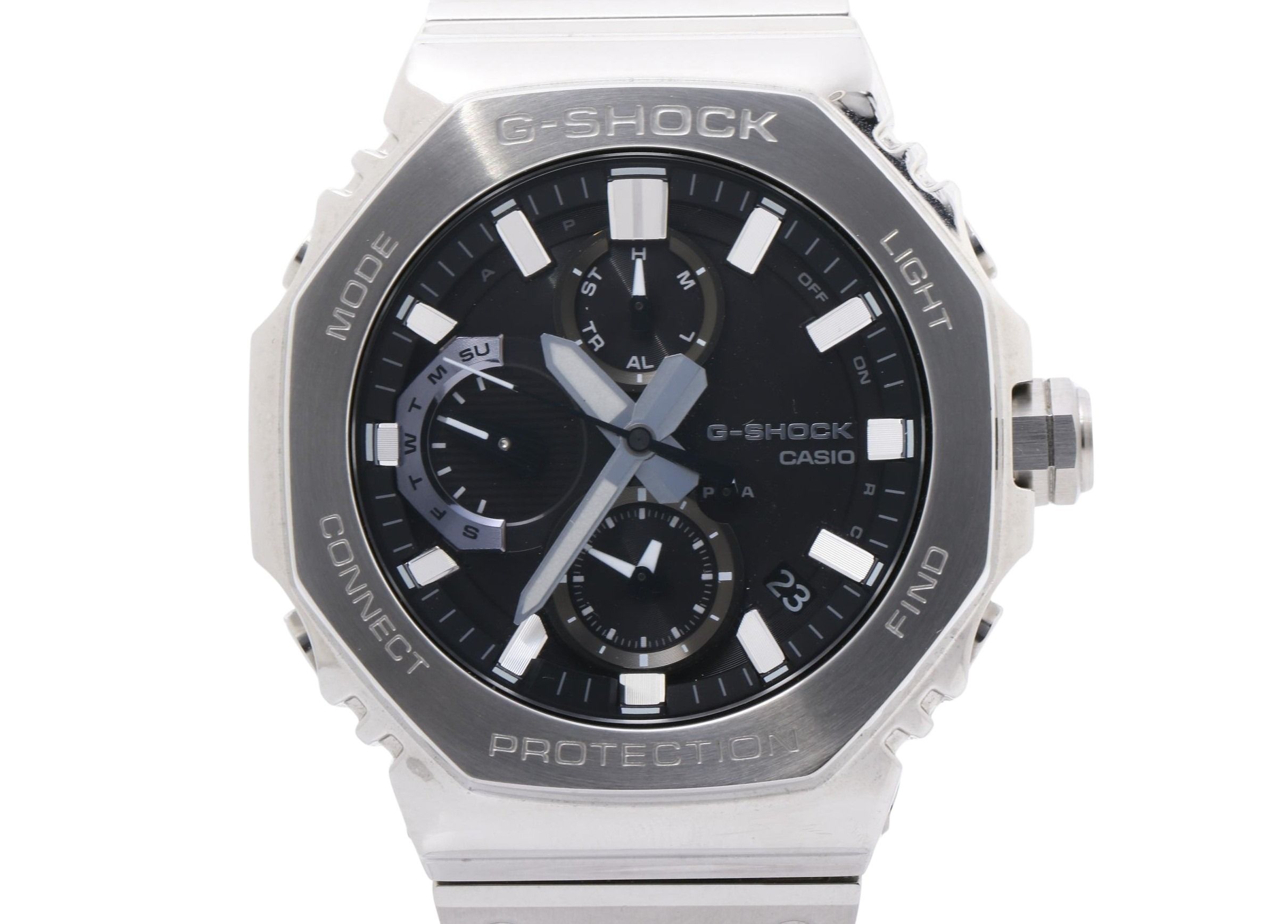 乐天商城 - CASIO カシオ 時計 GSHOCK FULL METAL GMCB2100 SERIES GMCB2100D1AJF ブラック シルバー ステンレススチール メンズ アナログ 美品【本物保証】【中古】