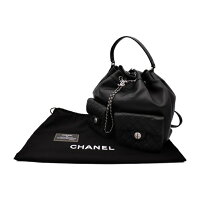 新品未使用展示品CHANELシャネルココマークマトラッセ2WAYリュックサックバックパックレザーブラックシルバー金具23番台【本物保証】【中古】