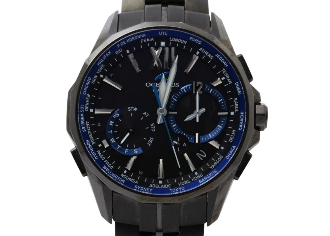 乐天商城 - CASIO カシオ 腕時計 OCEANUS Manta オシアナス マンタ OCW-S3400B-1AJF ブラック系 チタン メンズ アナログ 美品【本物保証】【中古】