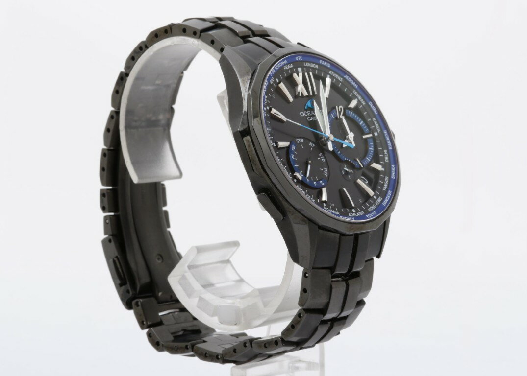 3R boutiqueのCASIO カシオ 腕時計 OCEANUS Manta オシアナス マンタ OCW-S3400B-1AJF ブラック系 チタン メンズ アナログ 美品【本物保証】【中古】｜アングル3