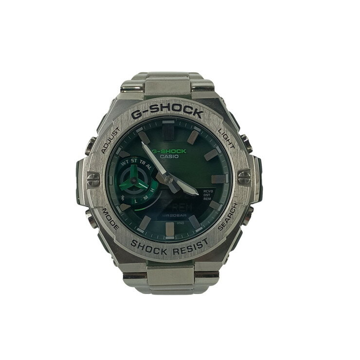 乐天商城 - CASIO カシオ 腕時計 GSHOCK GSTEEL GSTB500 Series GSTB500AD3AJF カーキ文字盤 シルバー 樹脂／SS メンズ アナデジ 美品【本物保証】【中古】