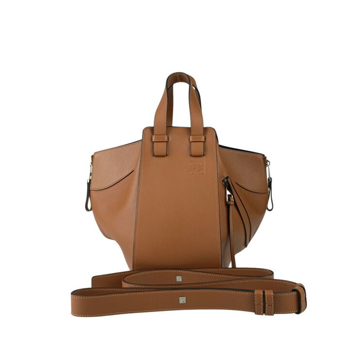 乐天商城 - LOEWE ロエベ ハンドバッグ ハンモック スモール 387.30.S35 TAN(ブラウン系) クラシックカーフ レディース 2WAY ショルダーバッグ 超美品【本物保証】【中古】