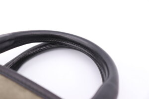 超美品LOEWEロエベアマソナ28ハンドバッグスエードレザーモスグリーン【本物保証】【中古】