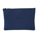 超美品 HERMES エルメス トゥルースフラット MM ネオバン ポーチ H104312M 01 ネイビー ポリアミド エラスタン レディース クラッチバッグ...