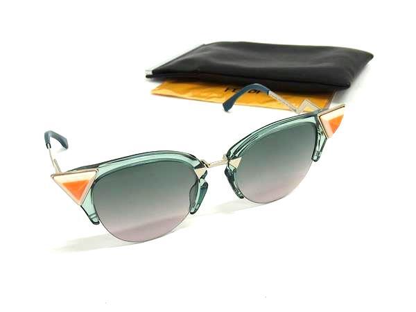 乐天商城 - FENDI フェンディ サングラス - FF 0041/N/S グリーングラデーション マルチカラー プラスチック メタル ユニセックス 美品【本物保証】【中古】