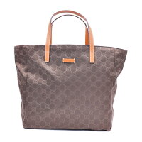 新品未使用展示品GUCCIグッチGG柄トートバッグ282439ナイロンブラウン【本物保証】【中古】
