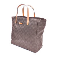 新品未使用展示品GUCCIグッチGG柄トートバッグ282439ナイロンブラウン【本物保証】【中古】