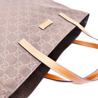 新品未使用展示品GUCCIグッチGG柄トートバッグ282439ナイロンブラウン【本物保証】【中古】