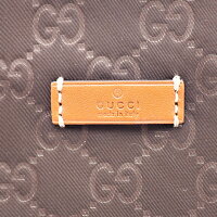 新品未使用展示品GUCCIグッチGG柄トートバッグ282439ナイロンブラウン【本物保証】【中古】