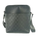美品 LOUIS VUITTON ルイヴィトン ショルダーバッグ ポシェット ディストリクト N23355 オニキス シルバー金具 ダミエアンフィニレザー メン...