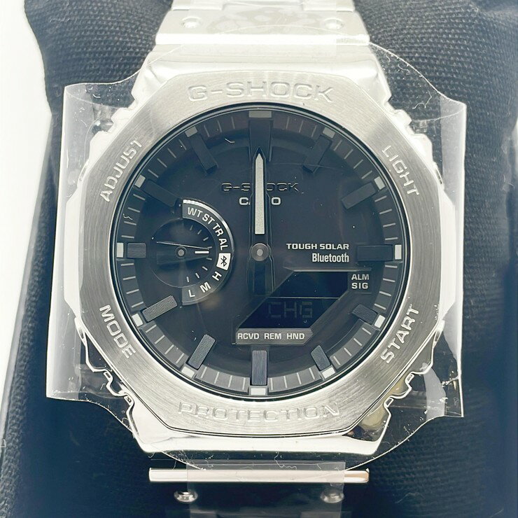 乐天商城 - CASIO カシオ 時計 GSHOCK FULL METAL 2100 Series GMB2100D1AJF ブラック シルバー ステンレススチール メンズ アナデジ 新品未使用展示品【本物保証】【中古】