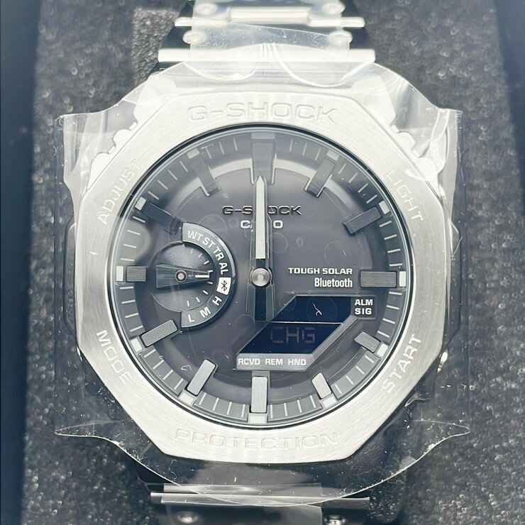 乐天商城 - CASIO カシオ 時計 GSHOCK FULL METAL 2100 Series GMB2100D1AJF ブラック シルバー ステンレススチール メンズ アナデジ 新品未使用展示品【本物保証】【中古】
