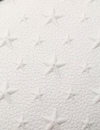 新品未使用展示品JIMMYCHOOジミーチュウDEREKMINIクラッチバッグDEREKMINIEMGグレイニーレザー白黒スターエンボス【本物保証】【中古】